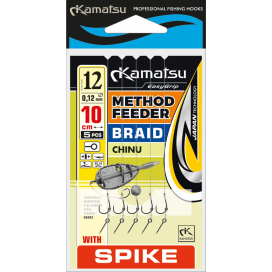 Kamatsu – Návazec METHOD FEEDER BRAID CHINU SPIKE 6 BLNO/10cm/0,14mm K-007 OP.5 SZT