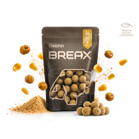 Boilies Delphin BreaX / NutCAKE - Tygří ořech-Scopex-Sladká kukuřice/16mm/300g Boilies Delphin BreaX / NutCAKE - Tygří ořech-Scopex-Sladká kukuřice/16mm/300g