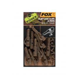 Fox Závěsky Edges Camo Silk Lead Clips & Pegs 10 ks Velikost 10