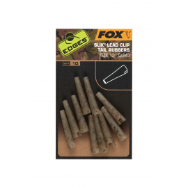Fox EDGES Camo Slik Lead Clip Tail Rubber (Veľkosť 10) Edges Camo Size 10 Slik lead clip tail rubber