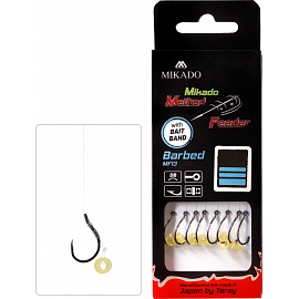 Mikado nadväzec mf s gumičkou háčik s protihrotom číslo 12 / vlasec 0.23mm/10cm 8 ks