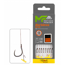 Mikado Návazec Mf Mf14 S Push Stop Háček Bez Protihrotu 12 / Pletená Šňůra: 0.12mm/10cm 8 Ks