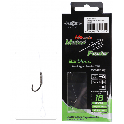Mikado Náväzec Method Feeder S Vlasom Háčik Bez Protihrotu 16 / Vlasec 0.20mm/10cm 8 Ks Mikado Náväzec Method Feeder S Vlasom Háčik Bez Protihrotu 16 / Vlasec 0.20mm/10cm 8 Ks