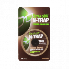 Korda náväzcová šnúra N-TRAP Semi -Stiff 20lb Gravel Brown (hnedá)