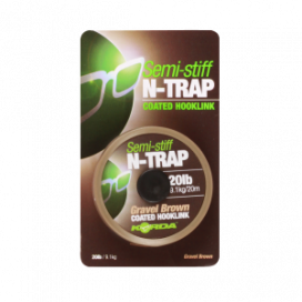 Korda náväzcová šnúra N-TRAP Semi -Stiff 20lb Gravel Brown (hnedá)