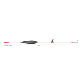 Mikado set sumec mono catfish set iiadjustable combi rig with rattle 10g/200cm/100kg trojháčiky: 2/0 1 ks
