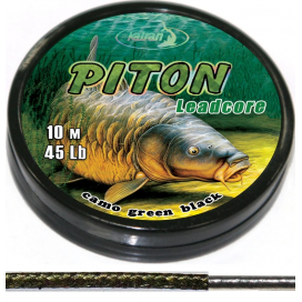 Katran Šňůra S Olověným Jádrem Lead Core PITON Camo Green Black 45 lb 10 m Katran Šňůra S Olověným Jádrem Lead Core PITON Camo Green Black 45 lb 10 m