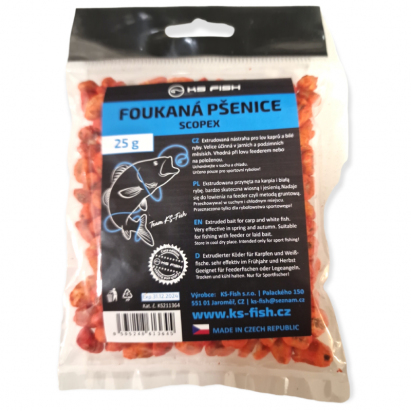 KS Fish fúkaná pšenica 25g scopex KS Fish fúkaná pšenica 25g scopex