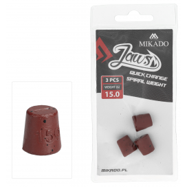 Mikado výmenná záťaž na nástrahy jaws quick change spiral 15g 3 ks Mikado výmenná záťaž na nástrahy jaws quick change spiral 15g 3 ks