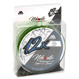 Mikado Pletená Šňůra Nihonto Super Xbraid 0.16mm/13.45kg/150m Tmavá Zelená 1 Cívka