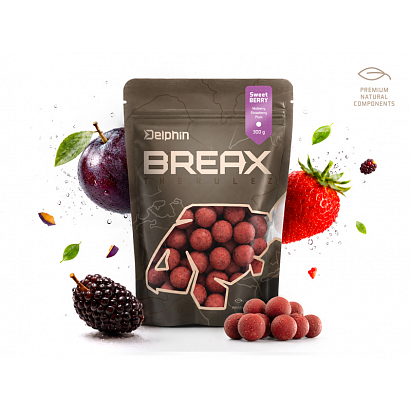 Boilies Delphin BreaX / SweetBERRY - Moruše-Jahoda-Švestka/16mm/300g Boilies Delphin BreaX / SweetBERRY - Moruše-Jahoda-Švestka/16mm/300g