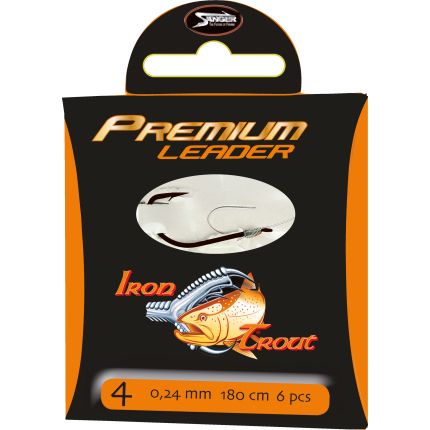 Iron Trout Náväzec Premium Leader 220cm 0,18mm veľ.10 10ks