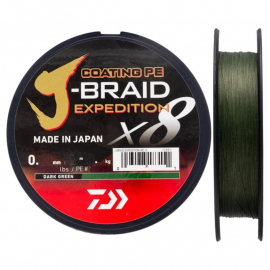 Daiwa Pletená Šnúra J-Braid Expedition X8E Dark Green 0,13mm 1m