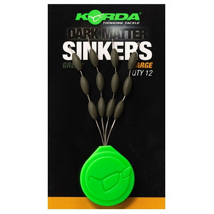 Korda Stoppery Tungstenové Sinkers Weedy Green Large 12 ks