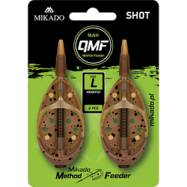 Mikado kŕmidlo method feeder shot q.m.f. systém l 40g 2 ks