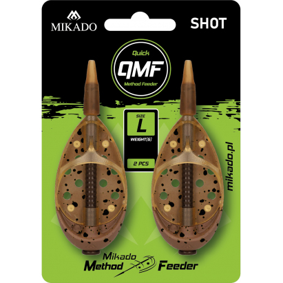 Mikado kŕmidlo method feeder shot q.m.f. systém l 40g 2 ks