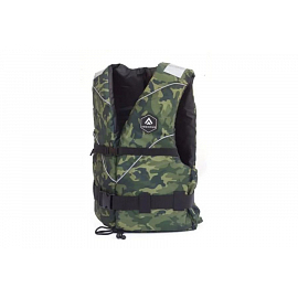 Plovoucí a záchranná vesta pro dospělé MILITARY maskáč Velikost: S/M obvod: 86-107cm / 40-60kg / 50N