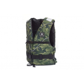 Plovoucí a záchranná vesta pro dospělé MILITARY maskáč Velikost: S/M obvod: 86-107cm / 40-60kg / 50N