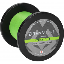 Mikado pletená šnúra dreamline ultralight 0.035mm/2.53kg/2100m fluo zelená 1 cievka