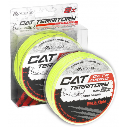 Mikado Pletená Šňůra Cat Territory Octa Braid 300m Fluo