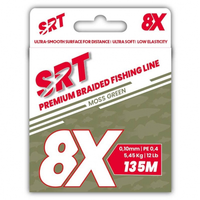 Sert splietaná šnúra 8X SRT Moss Green 135M|0,16mm/9,09kg Sert splietaná šnúra 8X SRT Moss Green 135M|0,16mm/9,09kg