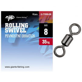 Giants fishing Pevnostný obratlík Rolling Swivel 10ks|veľ.12 (27kg)