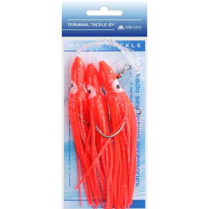 Mikado morský návazec octopus rig 12cm háčik: 3x7/0 červený 1 ks
