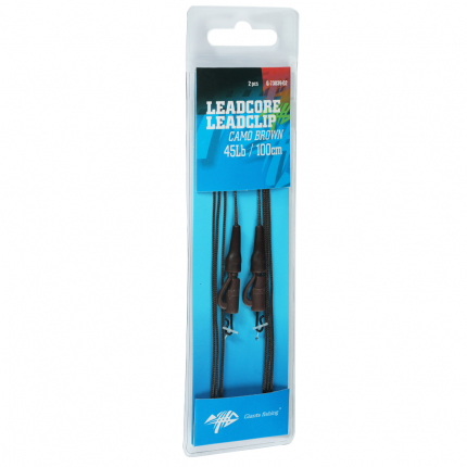 Giants Fishing Montáž S Olovenou Šnúrkou Leadcore 45Lb Leadclip 2ks 100cm