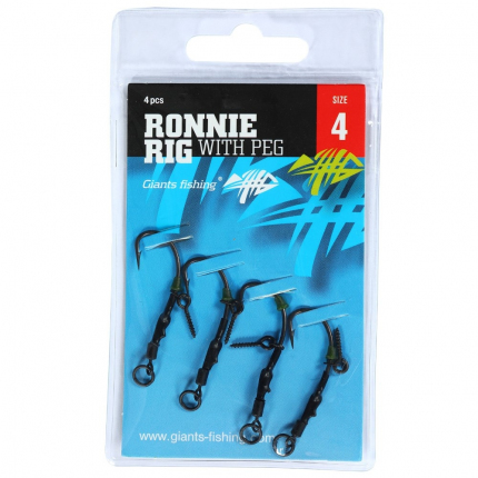 Giants Fishing Náväzec Kaprový Ronnie Rig With Peg 4 ks