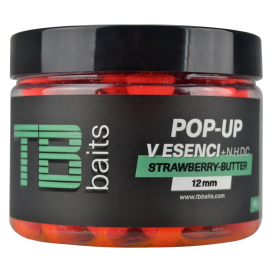TB Baits Plovoucí Boilie Pop-Up Strawberry Butter + NHDC 65 g TB Baits Plovoucí Boilie Pop-Up Strawberry Butter + NHDC 65 g