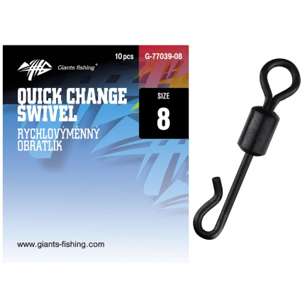 Giants Fishing Rýchlovýmenný Obratlík Quick Change Swivel 10ks Veľ.08