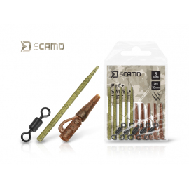 Delphin Set Závěsky a Převleky a Obratlíky sCAMO PinC + Swivel #4 + Tube 5 ks