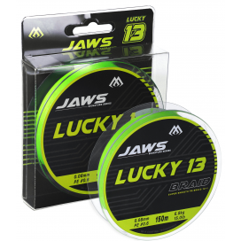 Mikado pletená šnúra jaws lucky 13 0.16mm/13.0kg/150m fluo zelená 1 cievka Mikado pletená šnúra jaws lucky 13 0.16mm/13.0kg/150m fluo zelená 1 cievka