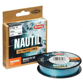 Berkley Šňůra Nautil Inshore Braidx8 Aqua Blue 150m návin: 150m, priemer: 0,17mm, nosnosť: 8,1kg/18lb