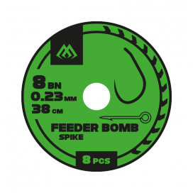 Mikado fb rig s hrotmi bez protihrotu háčiky č. 6 / monofil 0.25 mm/38 cm 8 ks.