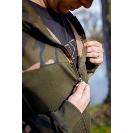 Fox Mikina LW Khaki Camo Split Zip Hoody