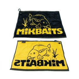 Mikbaits Propagačné predmety - uterák čierno žltý s karabínou