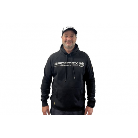 Sportex rybárska mikina s kapucňou čierna 
