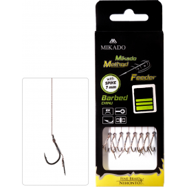 Mikado nadväzec mf s ihlou háčik s protihrotom číslo 10 / pletená šnúra 0.12mm/10cm 8 ks