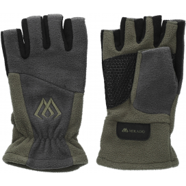 Mikado Rybárske Rukavice Fleece Polar Bez Prstov Sivá Zelená
