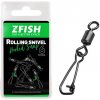 Zfish Obratlík S Karabínkou Rolling Swivel a Hooked Snap 10 ks