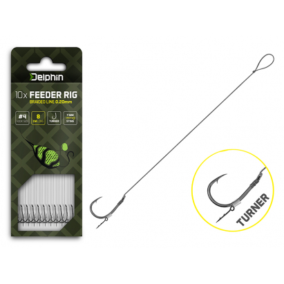 Feederový návazec Delphin Braided Sting / 10ks - 12cm/0,14mm/Turner #8 Feederový návazec Delphin Braided Sting / 10ks - 12cm/0,14mm/Turner #8