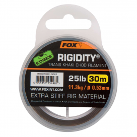 Fox Náväzcový Vlasec Edges Rigidity Chod Filament Trans Khaki 0,57 mm 13,6 kg 30m