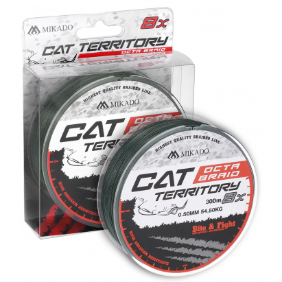 Mikado Pletená Šňůra Cat Territory Octa Braid 300m Zelená Mikado Pletená Šňůra Cat Territory Octa Braid 300m Zelená