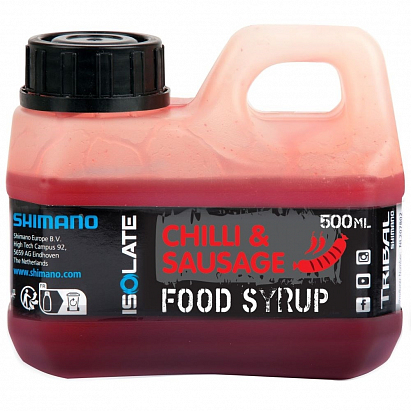 Shimano Booster Isolate Food Syrup Attractant Chilli Sausage 500 ml Shimano Booster Isolate Food Syrup Attractant Chilli Sausage 500 ml