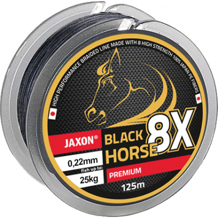 Jaxon - Šnúra BLACK HORSE 8X PREMIUM BRAIDED LINE 1000m