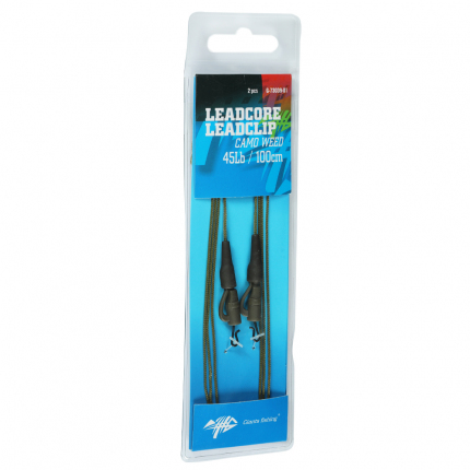 Giants Fishing Montáž S Olovenou Šnúrkou Leadcore 45Lb Leadclip 2ks 100cm