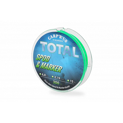 Carp´R´Us Splétaná šňůra Total Spod & Marker Braid Fluo Green 0,19mm, 15lb, 300m