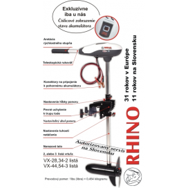 Elektrický lodní motor Rhino VX VX 65, Hmotnost 10kg