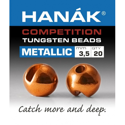 Hanák volfrámové hlavičky Metallic oranžová 20ks